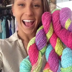 Ashleigh got her yarn!
